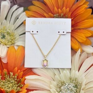 Kendra Scott Hallie Short Pendant Sunrise Watercolor Illusion